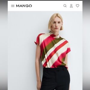 Mango Striped Blouse . NEW